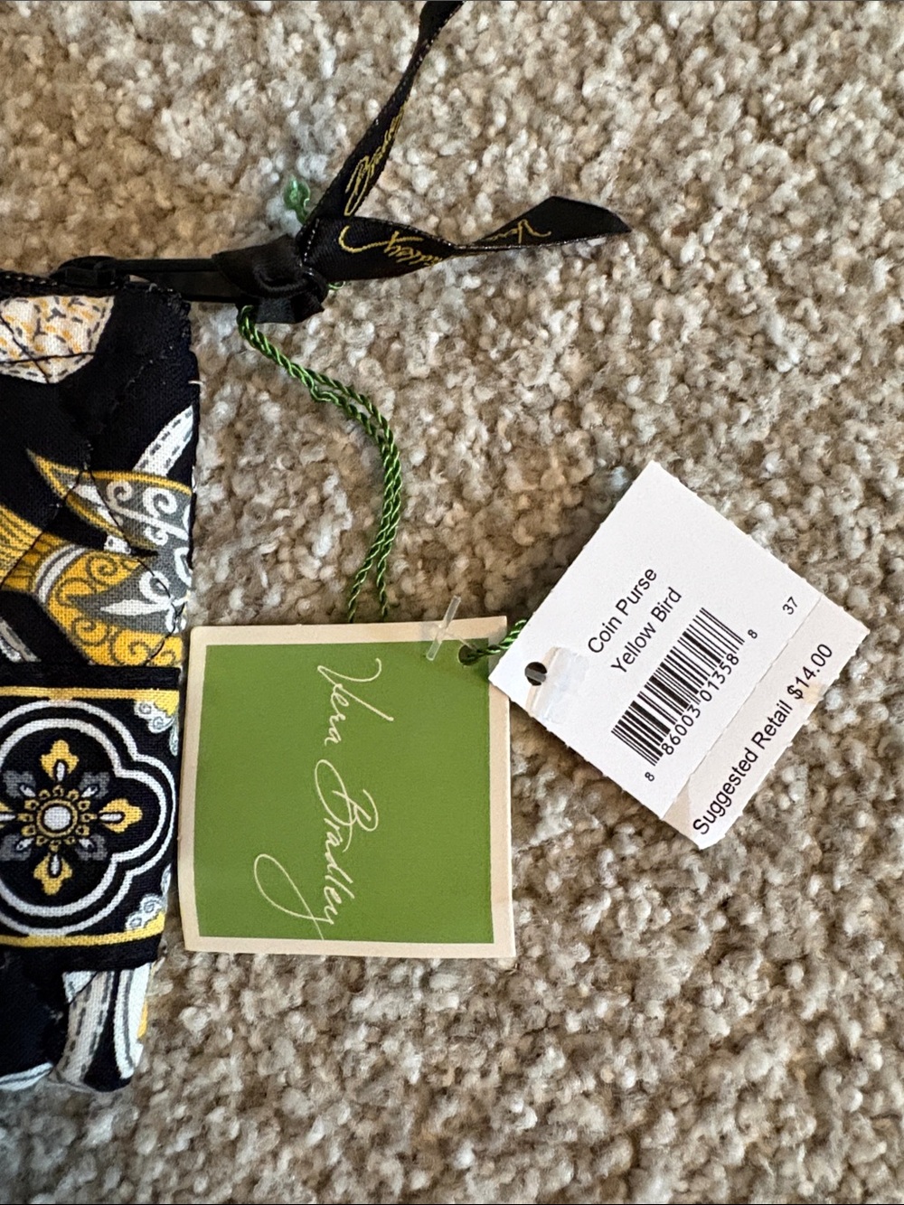 Vera Bradley Yellow Bird Coin Purse - Picture 3 of 3